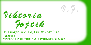 viktoria fojtik business card